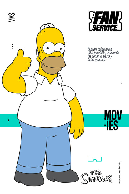 PANTALONETA DE BAÑO DE LOS SIMPSONS CON CORDÓN AZUL PARA HOMBRE