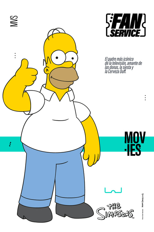 Card slide image -  PANTALONETA DE BAÑO DE LOS SIMPSONS CON CORDÓN AZUL PARA HOMBRE