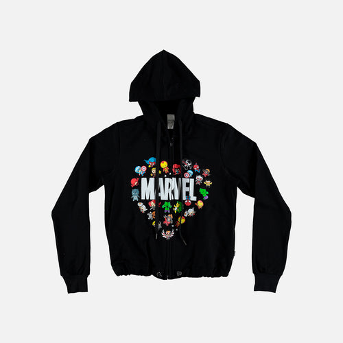 Card slide image -  BUZO DE MARVEL CON CAPUCHA NEGRO PARA MUJER