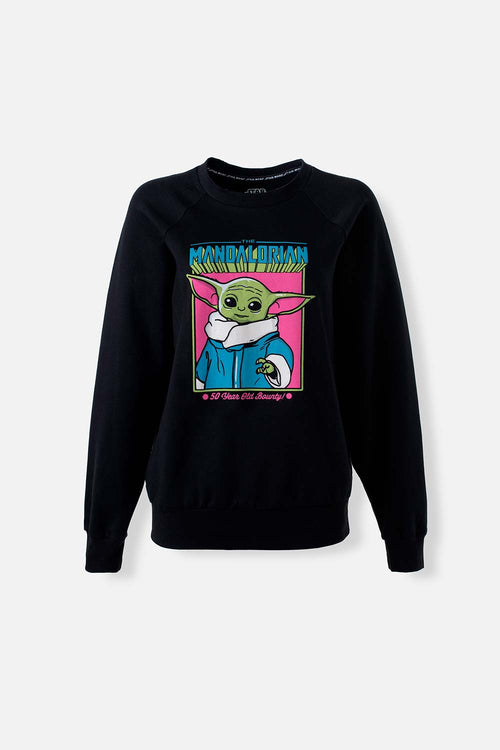 Card slide image -  BUZO DE MANDALORIAN CERRADO NEGRO PARA MUJER