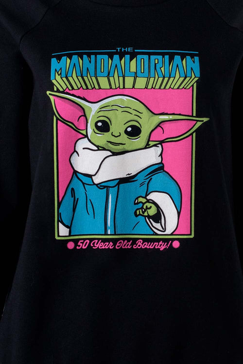 Card slide image -  BUZO DE MANDALORIAN CERRADO NEGRO PARA MUJER