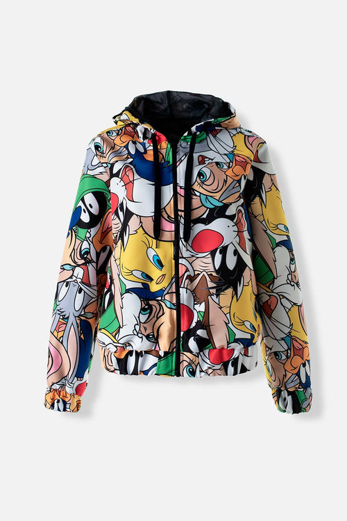 Card slide image -  CHAQUETA DE LOS LOONEY TUNES CON CAPUCHA MULTICOLOR PARA MUJER