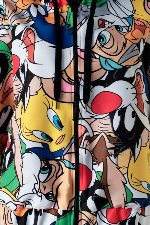 Card slide image -  CHAQUETA DE LOS LOONEY TUNES CON CAPUCHA MULTICOLOR PARA MUJER