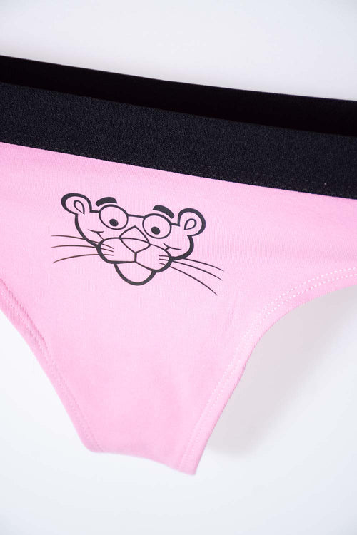 Card slide image -  PACK X2 PANTIES DE LA PANTERA ROSA NEGRA Y ROSADA PARA MUJER