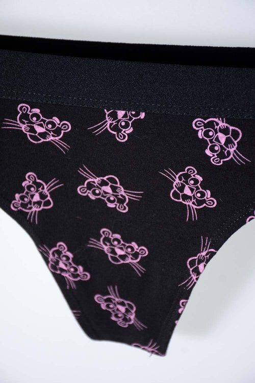 Card slide image -  PACK X2 PANTIES DE LA PANTERA ROSA NEGRA Y ROSADA PARA MUJER