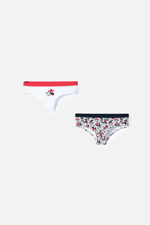 Card slide image -  PACK X2 PANTIES DE MINNIE MOUSE BLANCA Y MULTICOLOR PARA MUJER