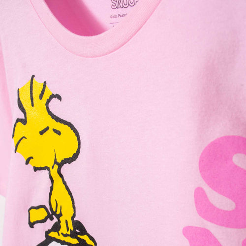 Card slide image -  PIJAMA DE SNOOPY CON PANTALÓN LARGO ROSADA PARA MUJER