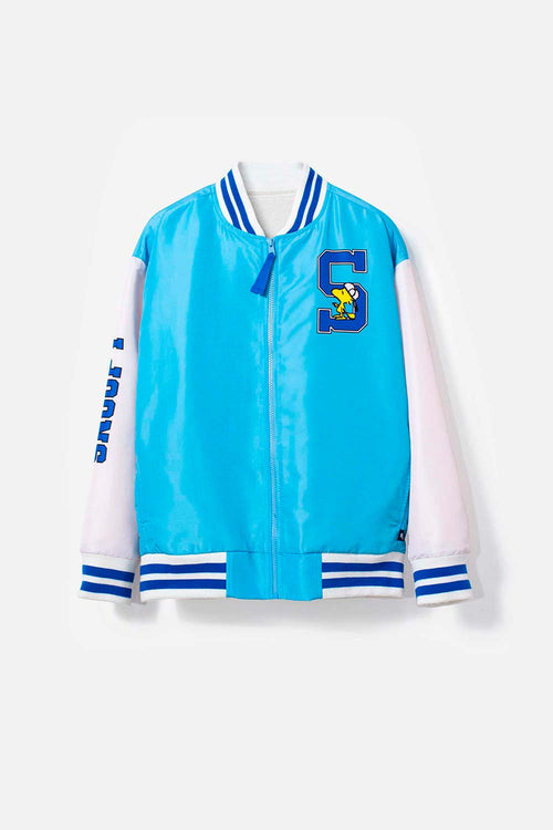 Card slide image -  CHAQUETA DE SNOOPY CON FORRO IMPERMEABLE AZUL PARA MUJER