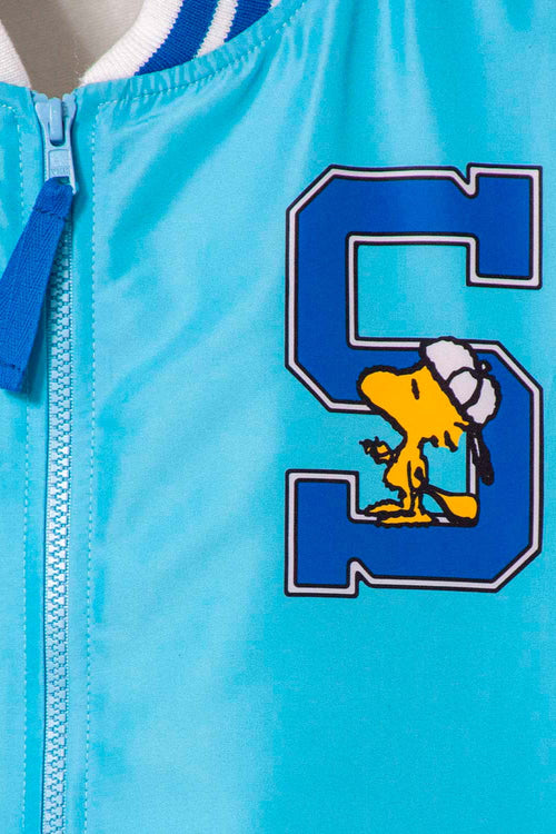 Card slide image -  CHAQUETA DE SNOOPY CON FORRO IMPERMEABLE AZUL PARA MUJER