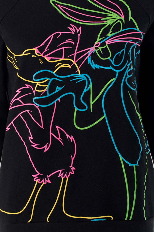 Card slide image -  BUZO DE LOS LOONEY TUNES CERRADO NEGRO PARA MUJER