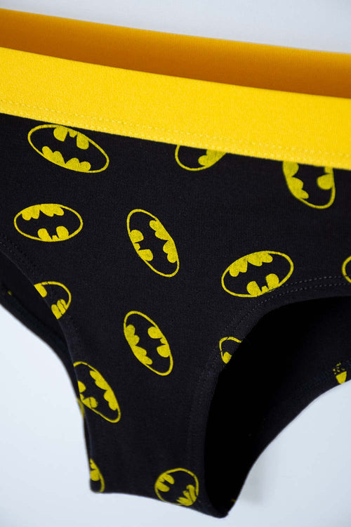 Card slide image -  PACK X2 PANTIES DE BATMAN NEGRO Y AMARILLO PARA MUJER