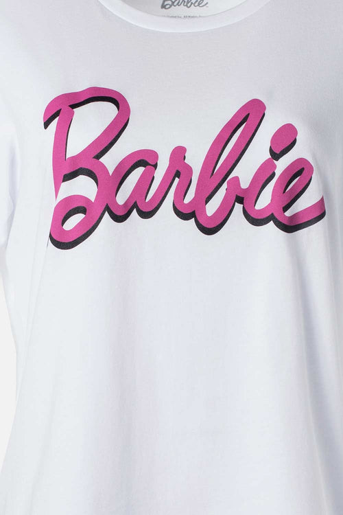 Card slide image -  PIJAMA DE BARBIE BLANCA Y NEGRA DE PANTALÓN LARGO PARA MUJER