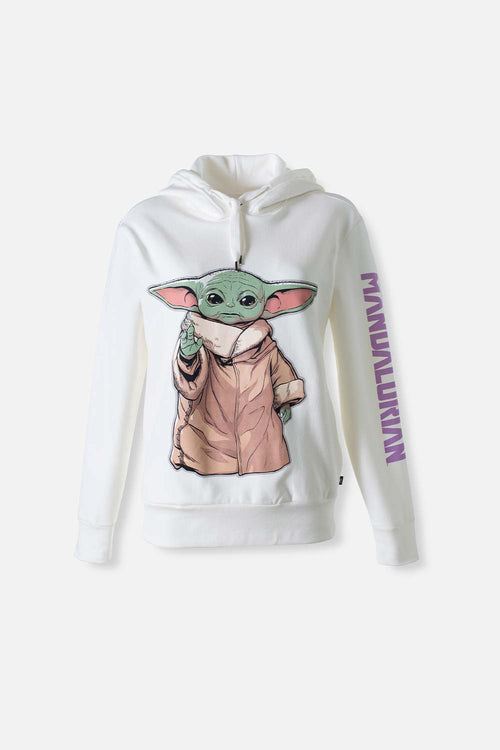 Card slide image -  BUZO DE MANDALORIAN MARFIL CERRADO PARA MUJER