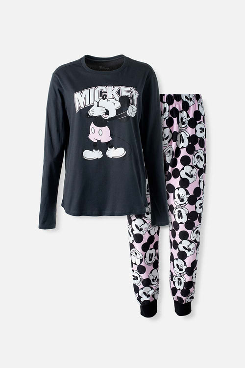 Card slide image -  PIJAMA DE MICKEY MOUSE NEGRA PARA MUJER
