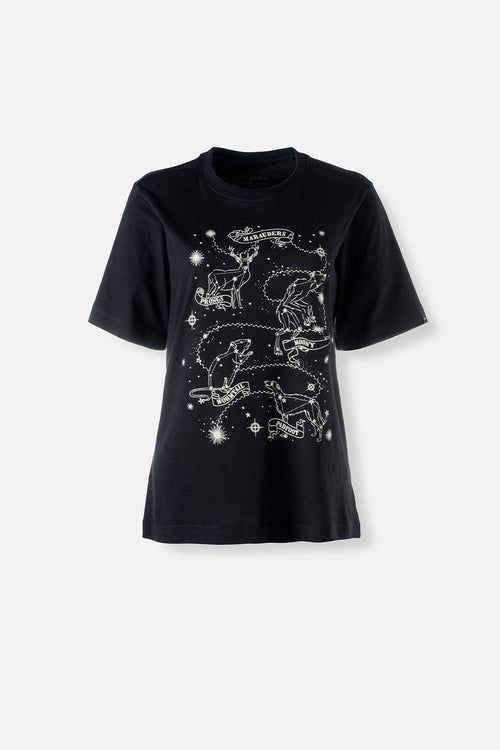 Card slide image -  CAMISETA DE HARRY POTTER MANGA CORTA NEGRA PARA MUJER