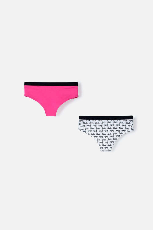 Card slide image -  PANTY DUO DE  BARBIE BLANCO Y FUCSIA PARA MUJER