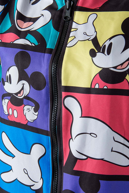 Card slide image -  CHAQUETA DOBLE FAZ DE MICKEY MOUSE CON CIERRE MULTICOLOR Y NEGRO PARA MUJER