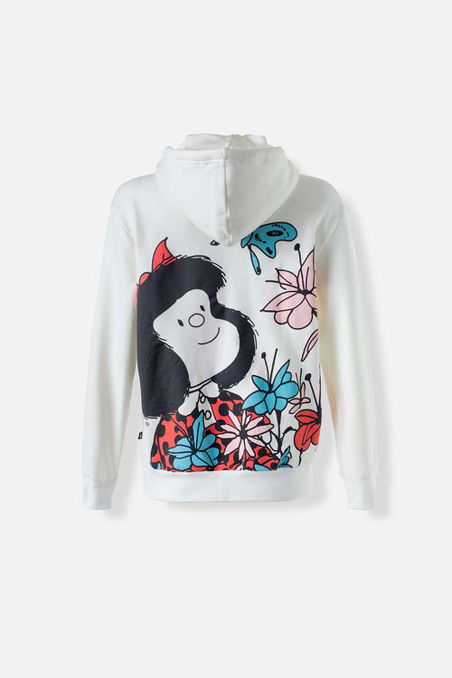 Card slide image -  BUZO DE MAFALDA MARFIL DE DISEÑO ABIERTO PARA MUJER