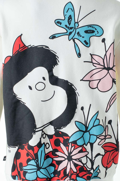 Card slide image -  BUZO DE MAFALDA MARFIL DE DISEÑO ABIERTO PARA MUJER