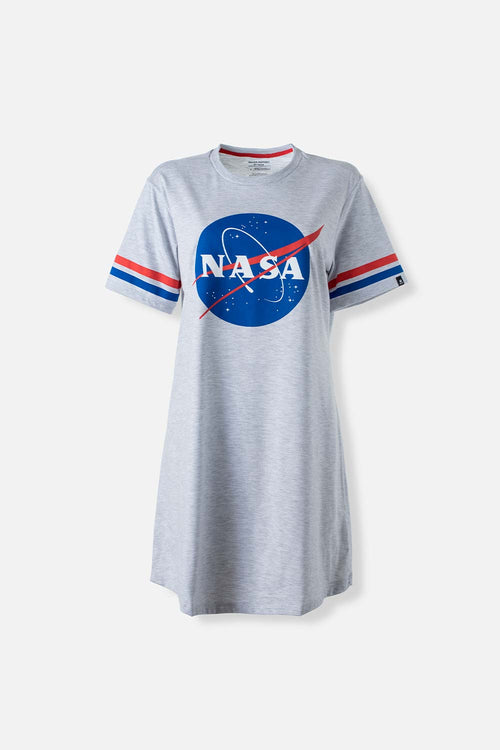 Card slide image -  PIJAMA DE LA NASA MANGA CORTA GRIS PARA MUJER