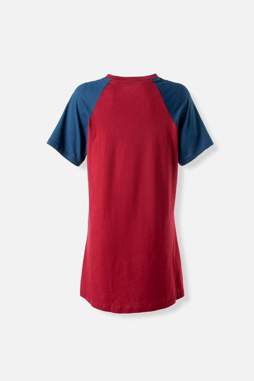 Card slide image -  PIJAMA DE HARRY POTTER ROJA Y AZUL TIPO BATOLA PARA MUJER