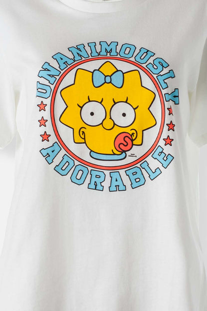 PIJAMA DE LOS SIMPSON DE PANTALÓN CORTO BLANCO Y AZUL PARA MUJER