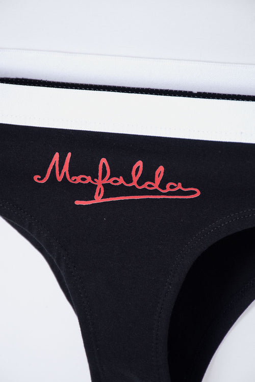 Card slide image -  PACK X2 PANTIES DE MAFALDA NEGRO Y BLANCO PARA MUJER