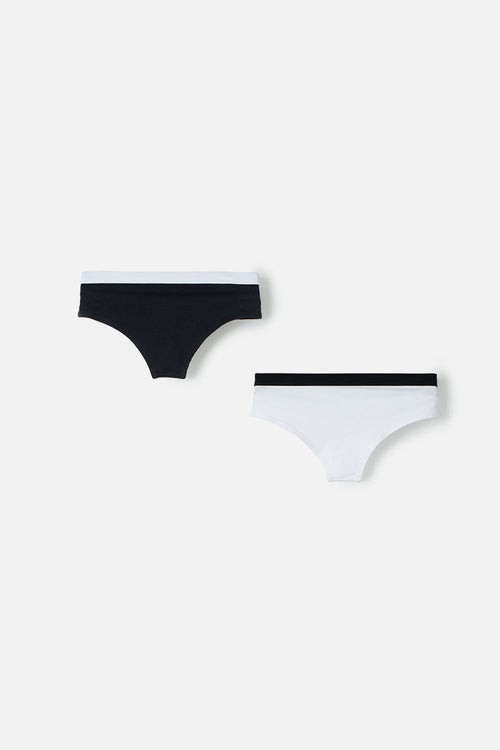 Card slide image -  PACK X2 PANTIES DE MAFALDA NEGRO Y BLANCO PARA MUJER