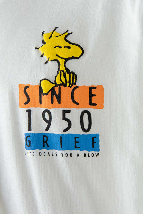 Card slide image -  CAMISETA DE SNOPPY MARFIL MANGA CORTA PARA GÉNERO NEUTRO