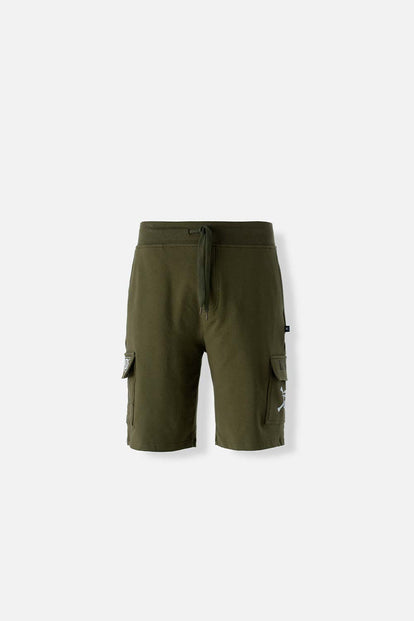 BERMUDA DE ONE PIECE CON BOLSILLOS VERDE MILITAR PARA HOMBRE
