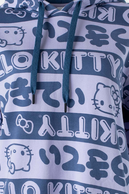 Card slide image -  BUZO DE HELLO KITTY LAVANDA Y AZUL CON CAPUCHA PARA MUJER