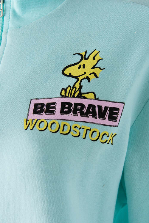 Card slide image -  BUZO DE SNOOPY CERRADO CON CAPUCHA VERDE AZUL PARA MUJER