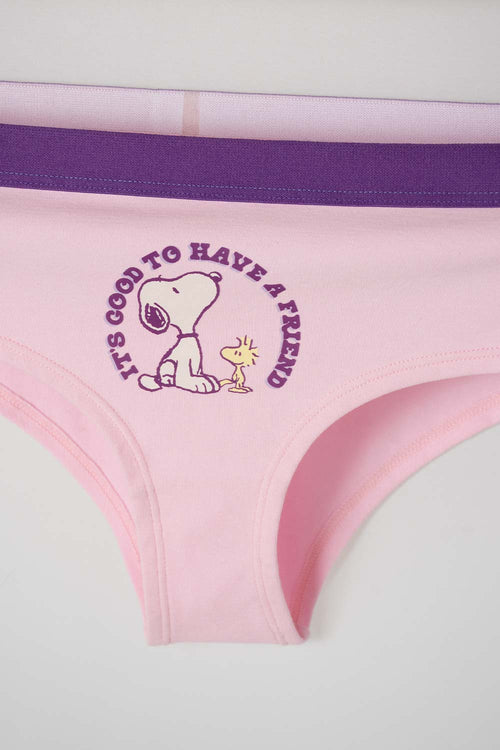 Card slide image -  PACK X2 PANTIES DE SNOOPY MARFIL Y ROSA PASTEL PARA MUJER