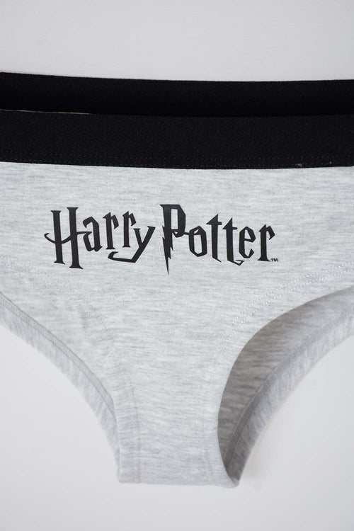 Card slide image -  PACK X2 PANTIES DE HARRY POTTER GRIS Y NEGRO PARA MUJER