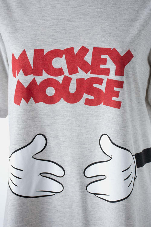 Card slide image -  PIJAMA DE MICKEY MOUSE TIPO BATOLA GRIS JASPE PARA MUJER