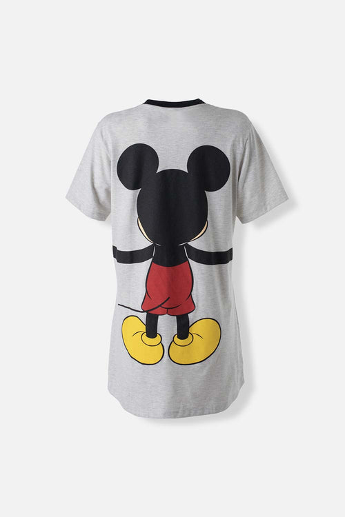 Card slide image -  PIJAMA DE MICKEY MOUSE TIPO BATOLA GRIS JASPE PARA MUJER