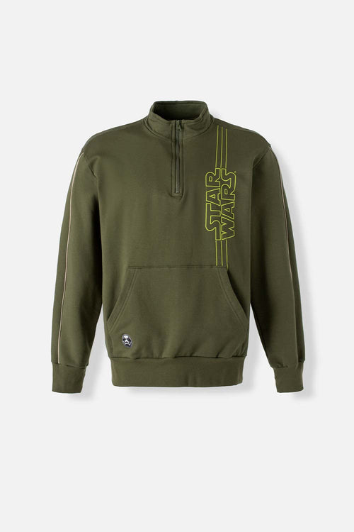 Card slide image -  BUZO DE STAR WARS CERRADO VERDE MILITAR PARA HOMBRE