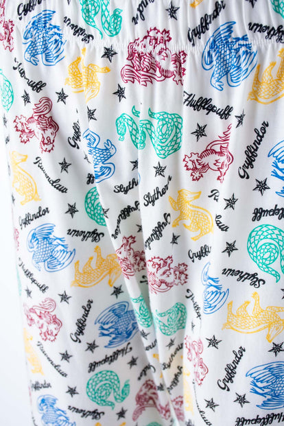 PIJAMA DE HARRY POTTER NEGRA Y MULTICOLOR DE PANTALÓN LARGO PARA MUJER