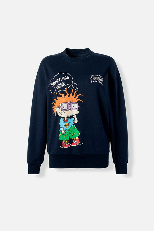 Card slide image -  BUZO DE LOS RUGRATS CERRADO AZUL PARA MUJER