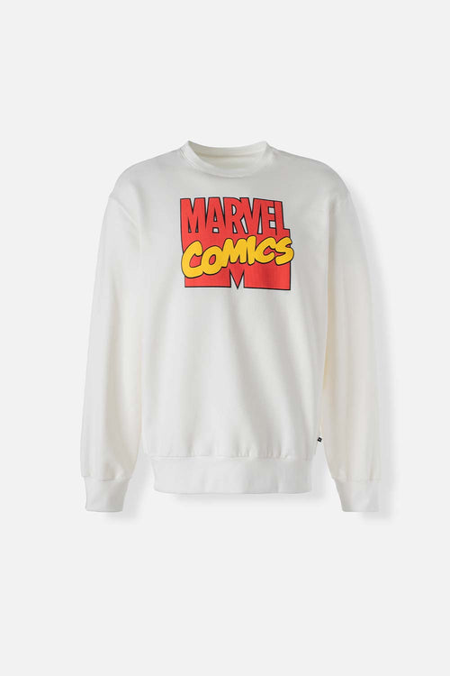 Card slide image -  BUZO DE MARVEL CUELLO REDONDO MARFIL PARA HOMBRE