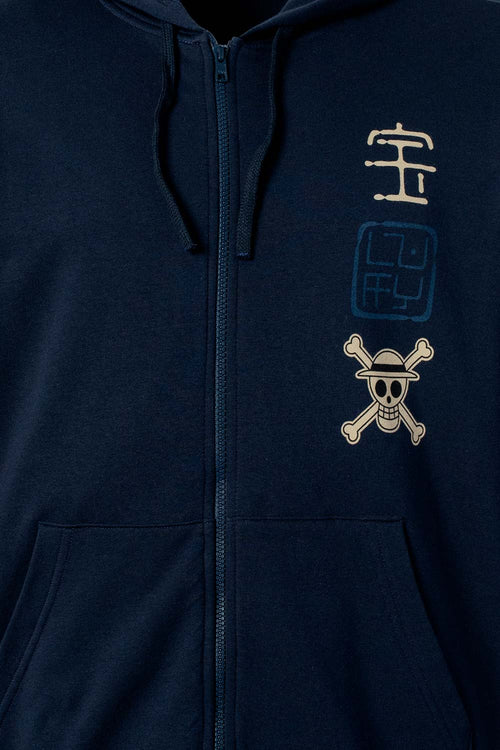 Card slide image -  BUZO DE ONE PIECE CON CIERRE AZUL PARA HOMBRE