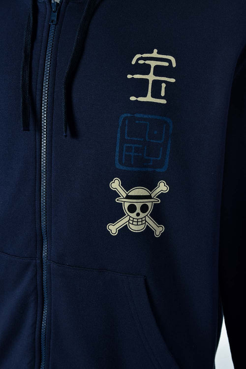 Card slide image -  BUZO DE ONE PIECE CON CIERRE AZUL PARA HOMBRE