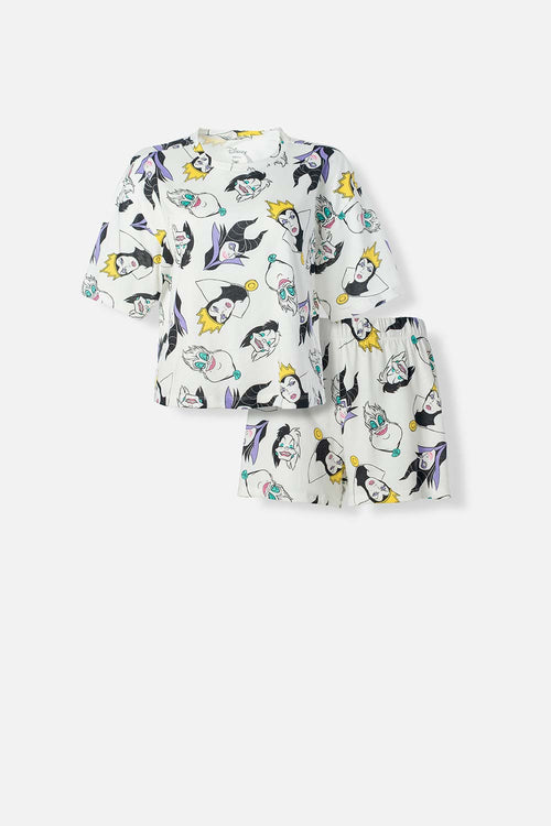 Card slide image -  PIJAMA VILLANAS DISNEY MARFIL DE SHORT PARA MUJER