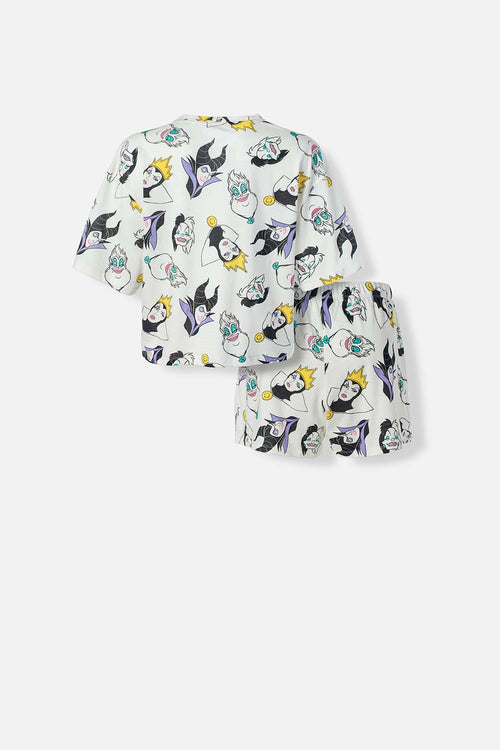 Card slide image -  PIJAMA VILLANAS DISNEY MARFIL DE SHORT PARA MUJER