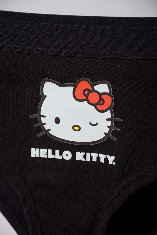 Card slide image -  PACK X2 PANTIES DE HELLO KITTY NEGRO Y MARFIL PARA MUJER