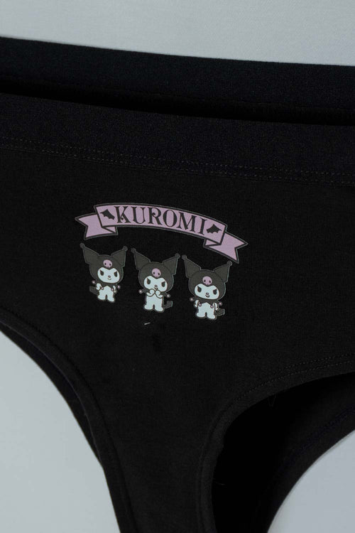 Card slide image -  PACK X2 PANTIES MY MELODY & KUROMI NEGRO Y LILA PARA MUJER