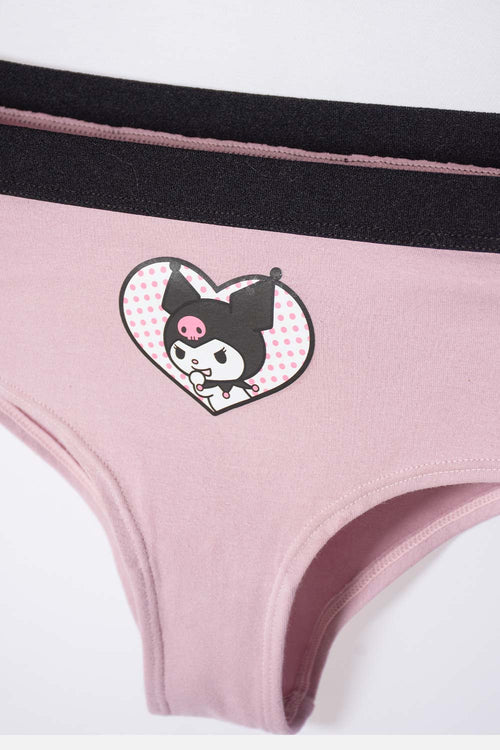 Card slide image -  PACK X2 PANTIES MY MELODY & KUROMI NEGRO Y LILA PARA MUJER
