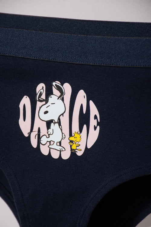 Card slide image -  PACK X2 PANTIES DE SNOOPY AZUL OSCURO Y PALO DE ROSA PARA MUJER
