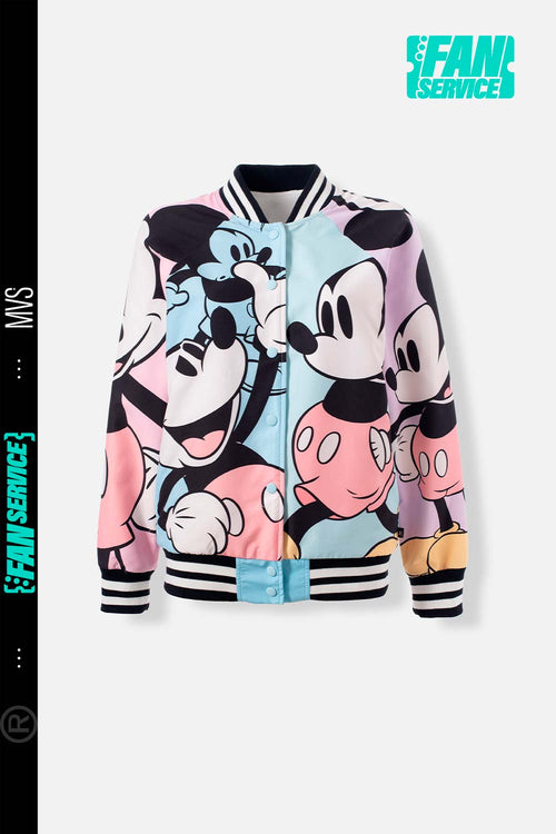 Card slide image -  CHAQUETA DE MICKEY MOUSE MULTICOLOR ABIERTA PARA MUJER