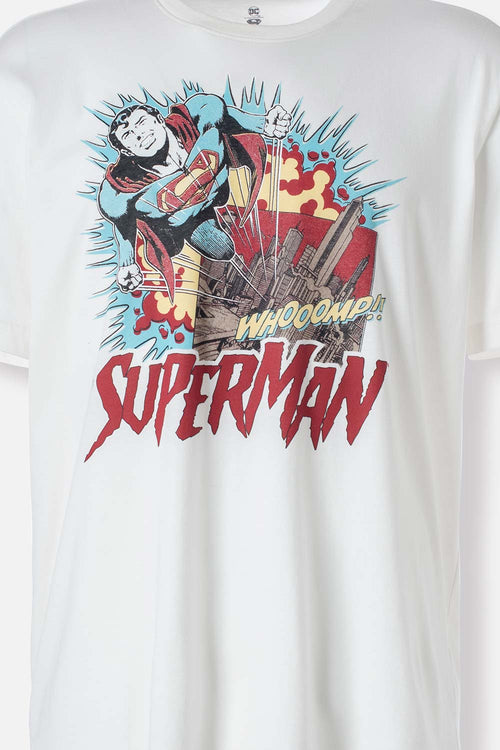 Card slide image -  PIJAMA DE SUPERMAN GRIS Y ROJO CON BERMUDA PARA HOMBRE